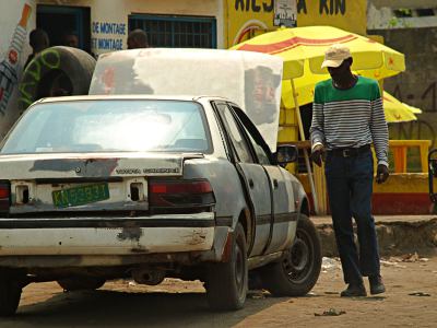 Unos taxis en Congo Brazavillle