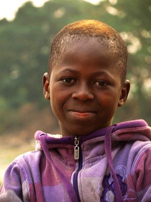 Un niño congoleño