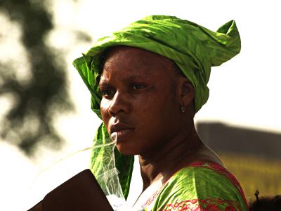 Una mujer en Thies Senegal