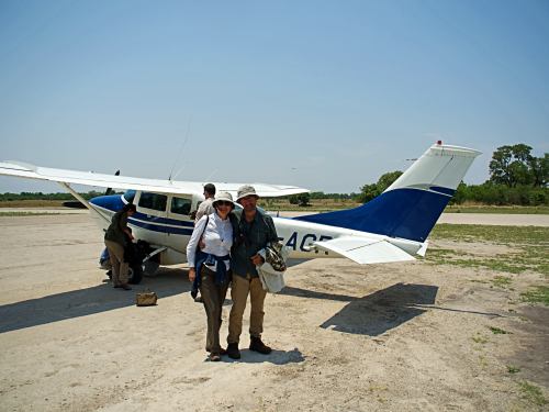 Avioneta para cruzar el Delta del Okavango