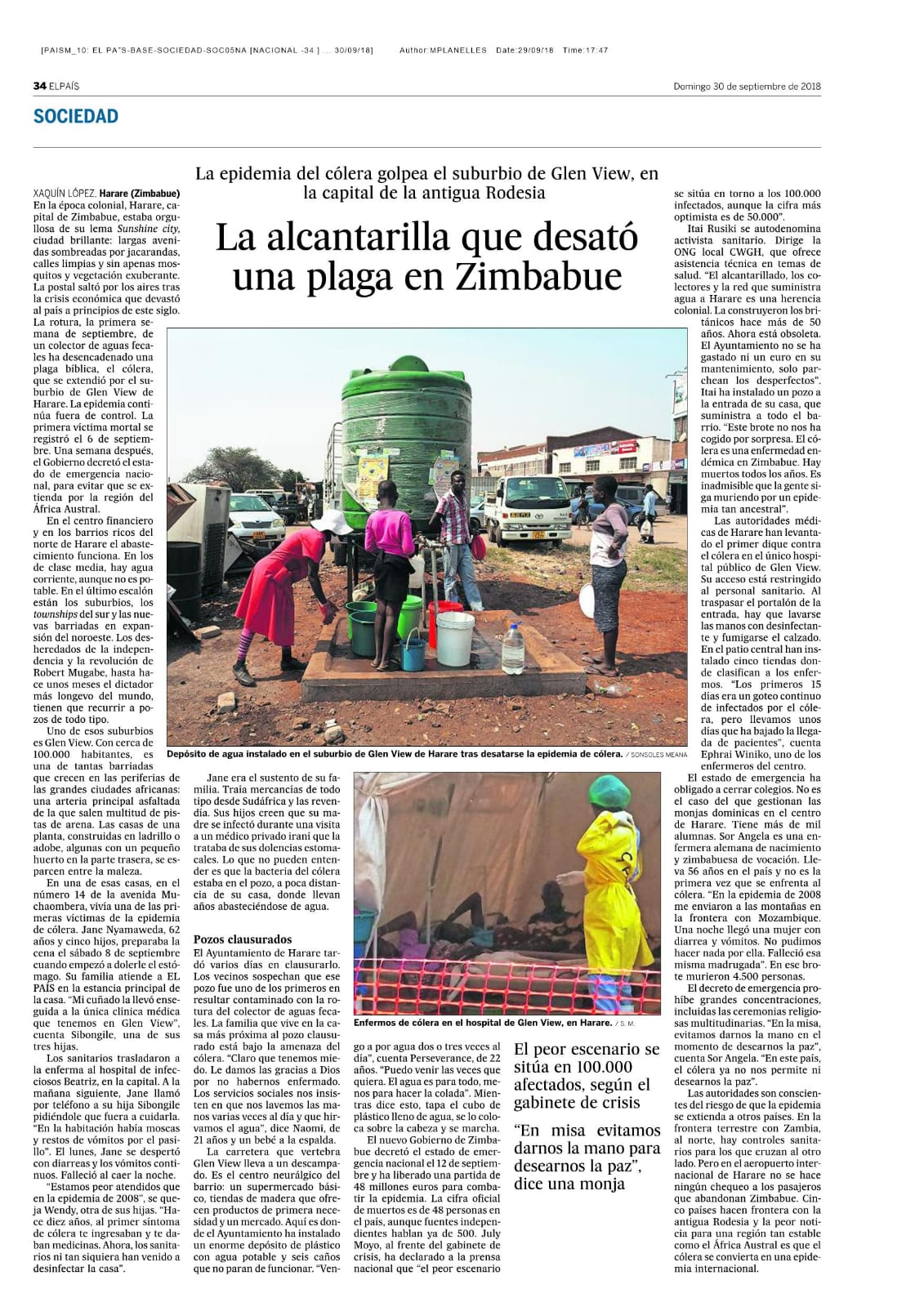 Reportaje de El País