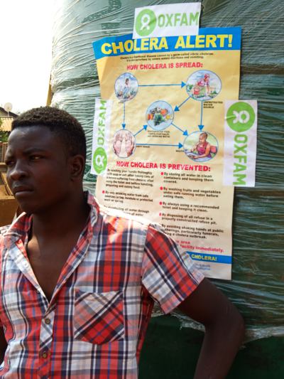 Cartel con medidas para la epidemia de cólera