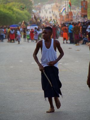 Ambiente durante el Carnaval de Bissau