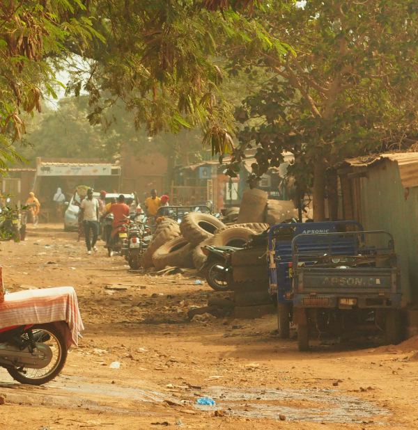 Una calle de Uagadugú Burkina Faso