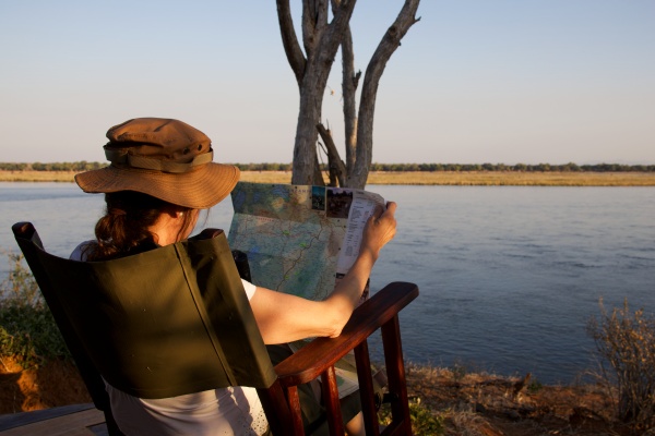 Kasaka Lodge enfrente de Mana Pool, Lower Zambizi NP, Zambia