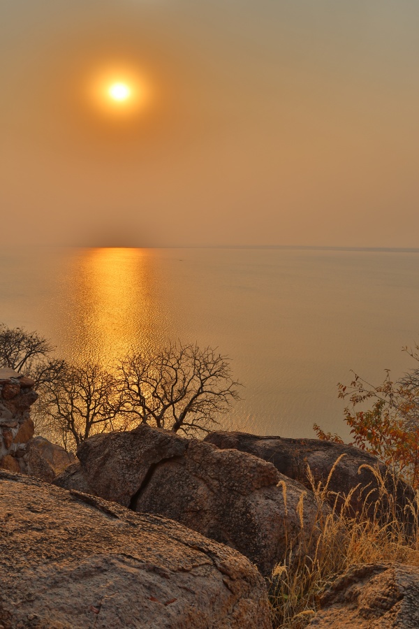 Lago Itezhi-Tezhi en Kafue NP Zambia